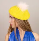 Cashmere Pom Pom Beret - Thumbnail 2