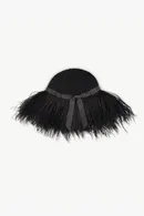 Feather Silk Wide-Brim Hat - Thumbnail 7