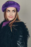 Fluffy Shearling Headband - Thumbnail 9