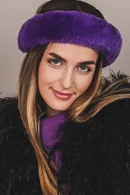 Fluffy Shearling Headband - Thumbnail 6