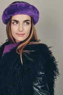 Fluffy Shearling Headband - Thumbnail 8