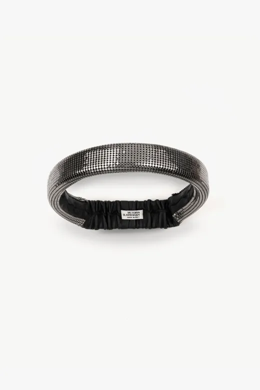 Metal Mesh Leather Headband