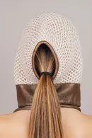 Openwork Cashmere Shearling Hood - Thumbnail 9