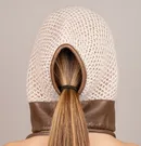 Openwork Cashmere Shearling Hood - Thumbnail 2