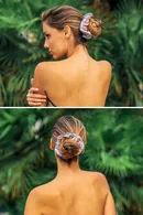 PRINTED SILK SCRUNCHIE - Thumbnail 3