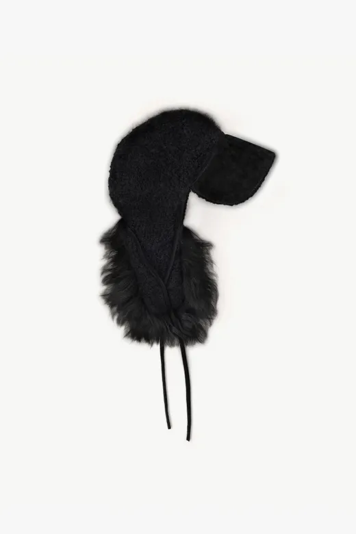 Shearling Cashmere Aviator Hat