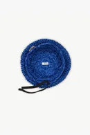 Royal Blue Silk Openwork Beret - Thumbnail 1