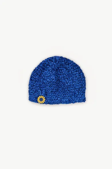 Royal Blue Silk Openwork Beret - Main Image