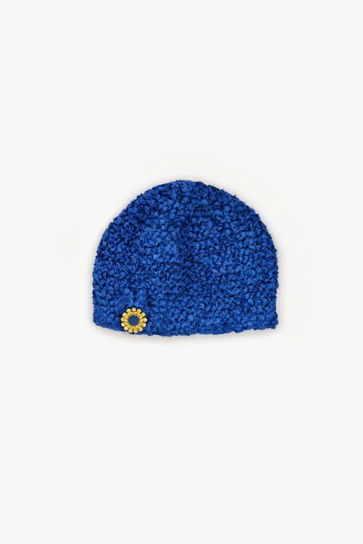 Royal Blue Silk Openwork Beret