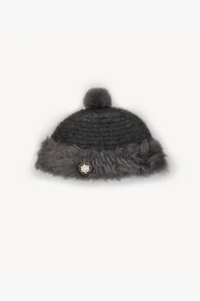 Shearling Cashmere Pom Pom Hat - Main Image