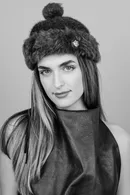 Shearling Cashmere Pom Pom Hat - Thumbnail 5